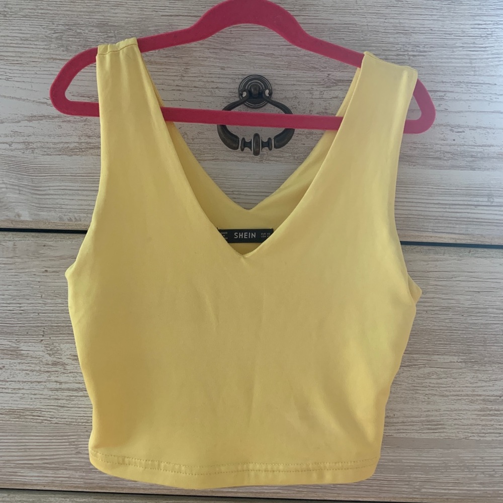 yellow crop top